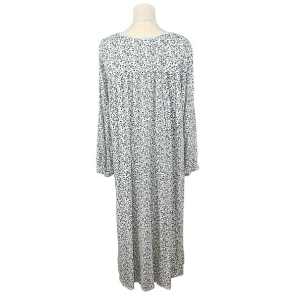 Eileen West Floral Nightgown | Cotton Modal Ruffle Hem Country Prairie | L - Picture 2 of 9